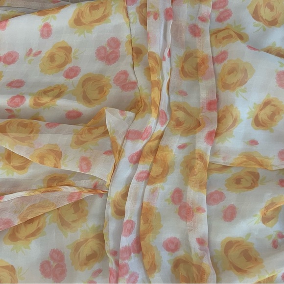 Floral Wrap Halter Dress, size XS, bridal shower, vacation, formal midi dress - Picture 7 of 14